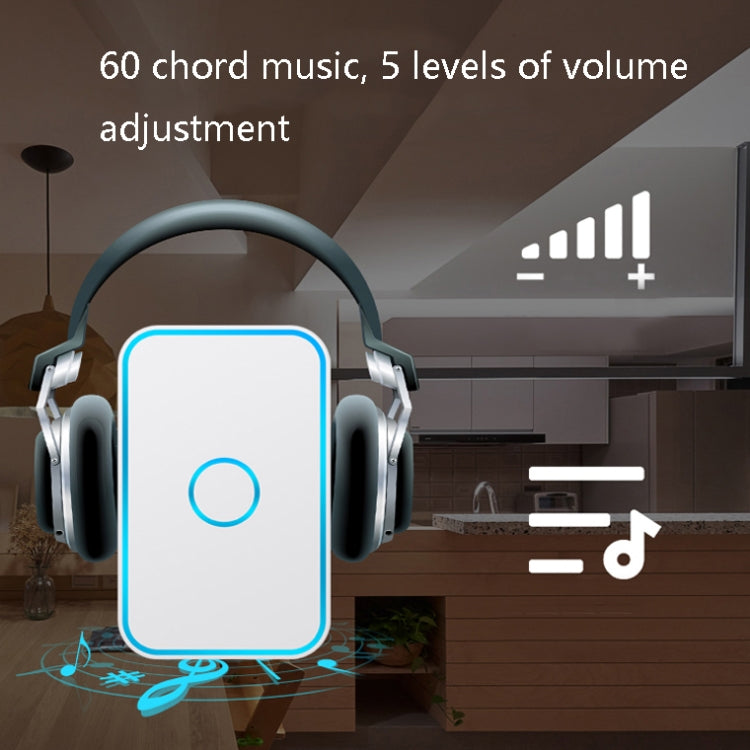 CACAZI A78 Long-Distance Wireless Doorbell Intelligent Remote Control Electronic Doorbell, US Plug, EU Plug, UK Plug CACAZI A78 Long-Distance Wireless Doorbell Intelligent Remote Control Electronic Doorbell, US Plug, EU Plug, UK Plug